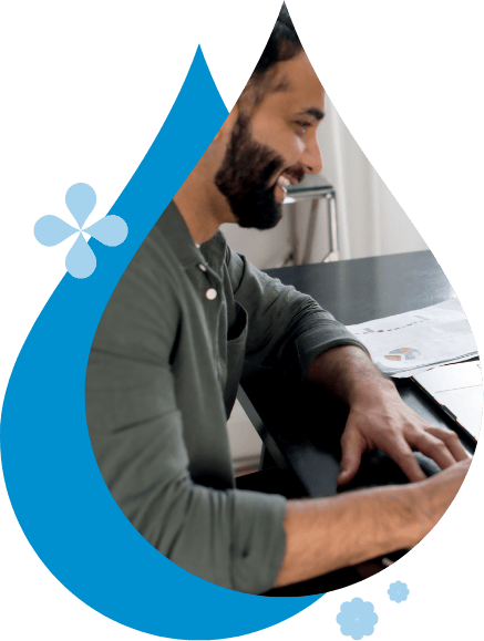 Professional man working in an office